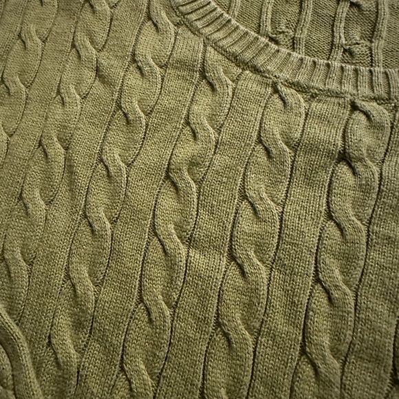 Lands End Knit Sweater Sage Green - Picture 3 of 4